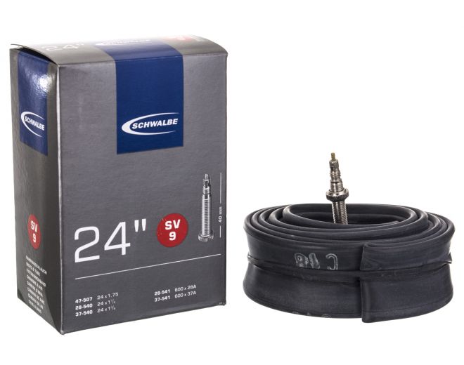 Chambre à air SCHWALBE butyl 24x1.5-1.75 presta. Chambre à air SCHWALBE butyl 24x1.5-1.75 presta.