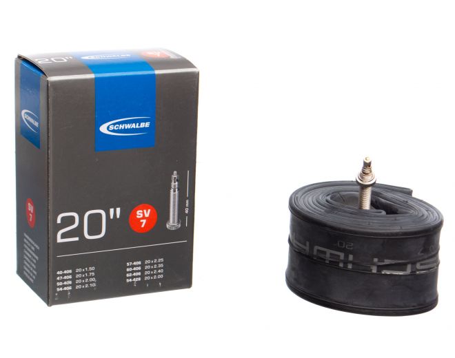 Chambre à air SCHWALBE butyl 20x1.75 presta. Chambre à air SCHWALBE butyl 20x1.75 presta.